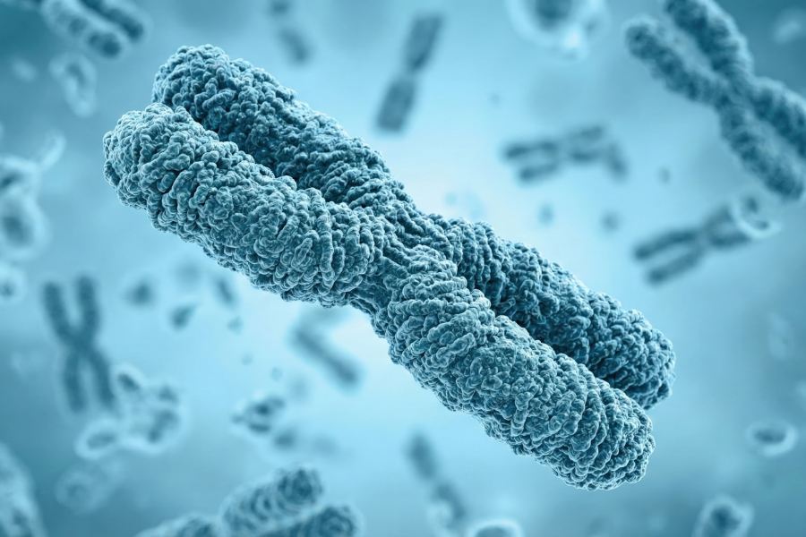 model overview picture of 22q11.2 deletion syndrome simple illustration of chromosome
