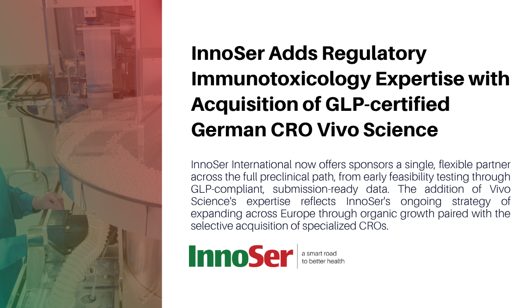 InnoSer Adds Regulatory Immunotoxicology Expertise with Acquisition of GLP-certified German CRO Vivo Science